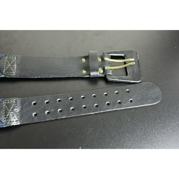 Vintage Black & Blue Suede & Leather Belt Women's‎ - Picture 7 of 9